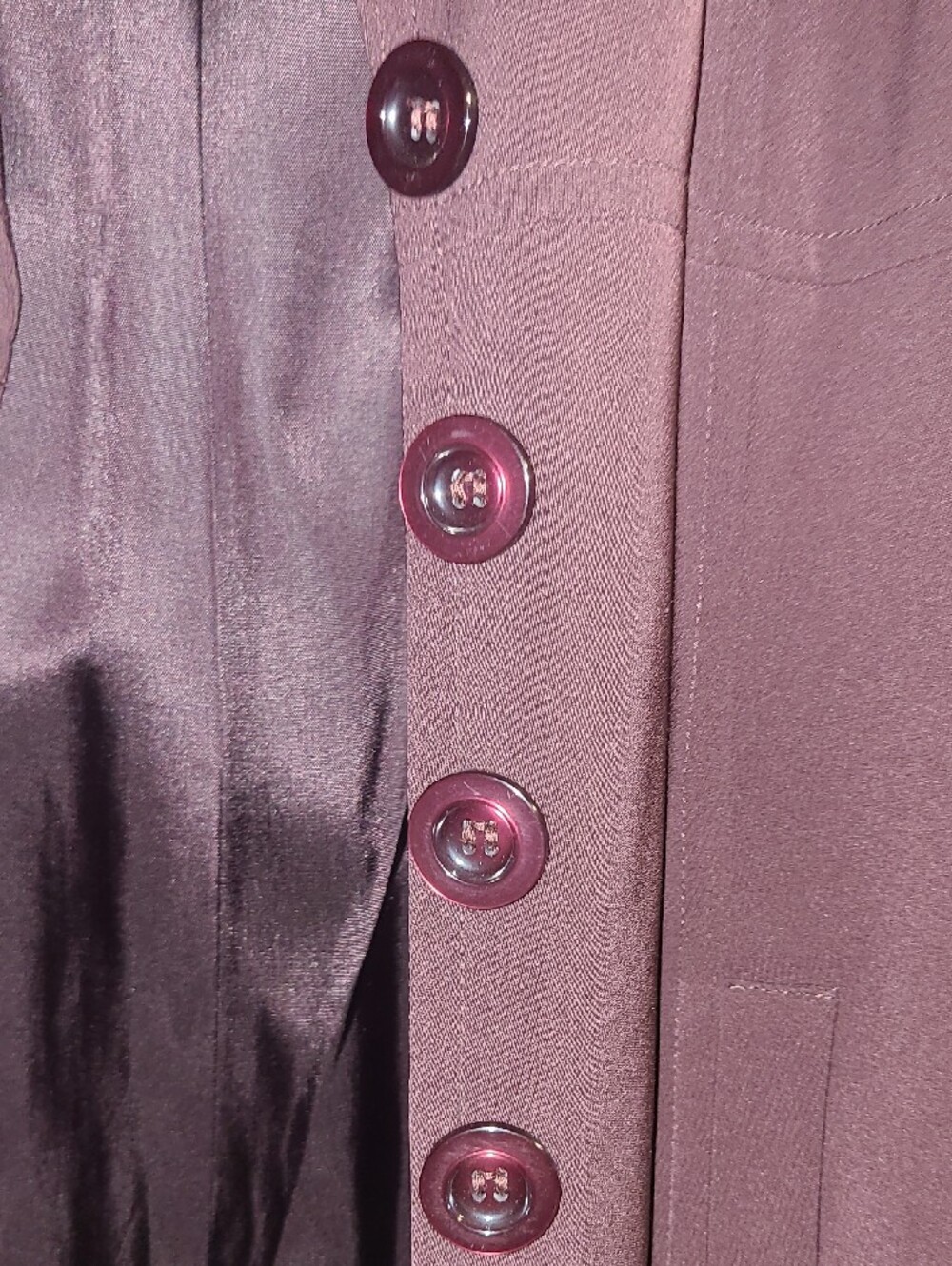 bebe Plum Single-Breasted Notch Lapel Blazer With Matching Skirt - Picture 5 of 11